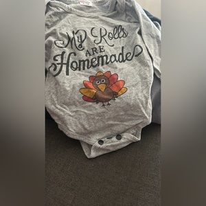 0-3 month thanksgiving onesie , one piece pants gender neutral 6 months